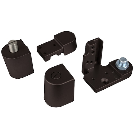 Global Door Controls Kawneer Style Left Hand Offset Door Pivot Hinge Set for Adams Rite Type Storefront Door in Duronodic TH1118-LH-DU